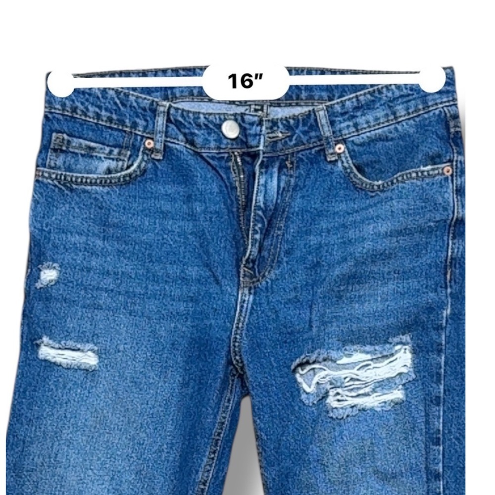 Forever 21 Straight Leg Ripped Distressed Denim Jeans Mens Size 32 - Picture 8 of 13